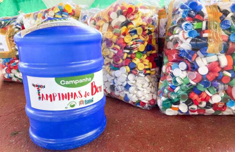 Projeto Tampinha Premiada arrecada 2 toneladas de doações