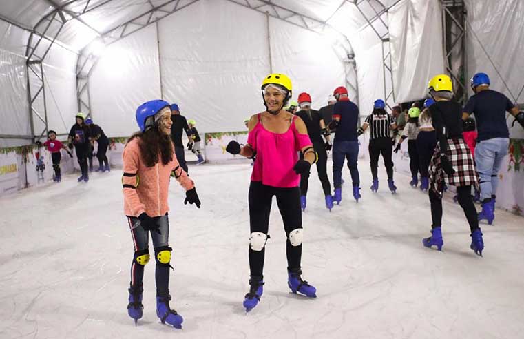Pista de patinação no gelo deve atrair 20 mil em Arujá