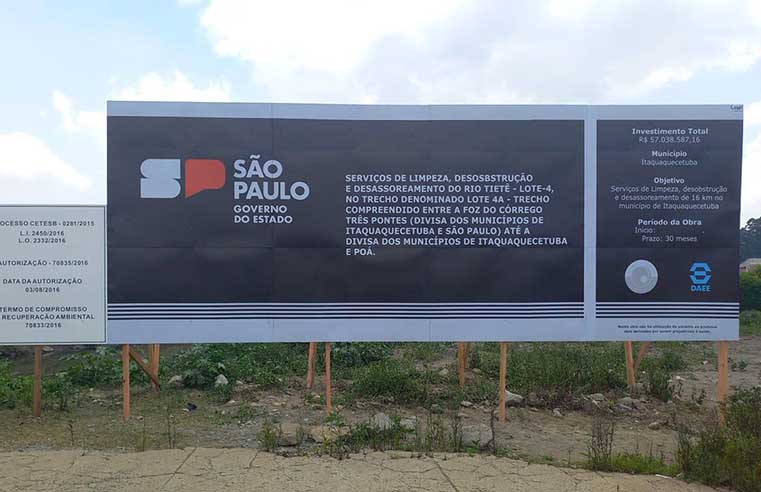Desassoreamento do Rio Tietê tem início no trecho de Poá