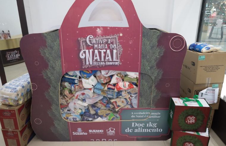 Campanha arrecada 3,5 mil kg em ação no Suzano Shopping