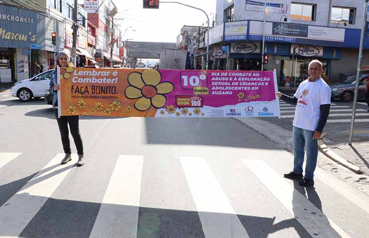 Praça em Suzano recebe ação contra abuso sexual infantil