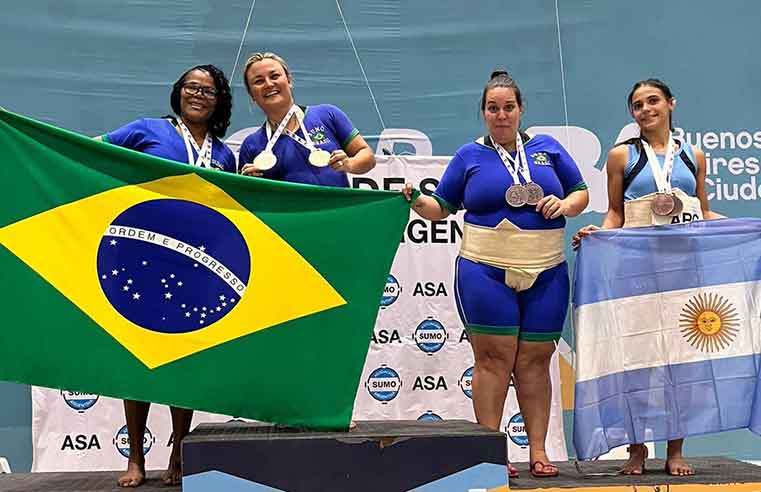 Atletas de Suzano se destacame no Sul-Americano de Sumô