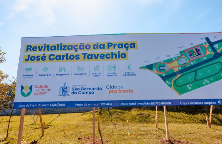 Revitalização da praça começa no Jardim Ipanema em São Bernardo