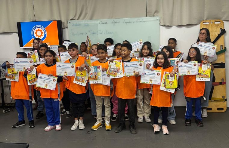 Defesa Civil ensina prevenção a alunos do 4º ano em Itaquá