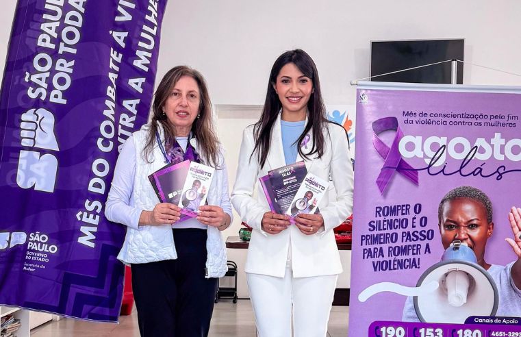 Campanha Agosto Lilás mobiliza ações pró-mulheres em Arujá