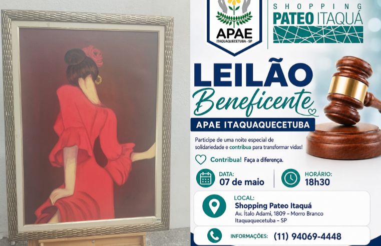 Leilão beneficente da APAE acontece no Shopping Pateo Itaquá