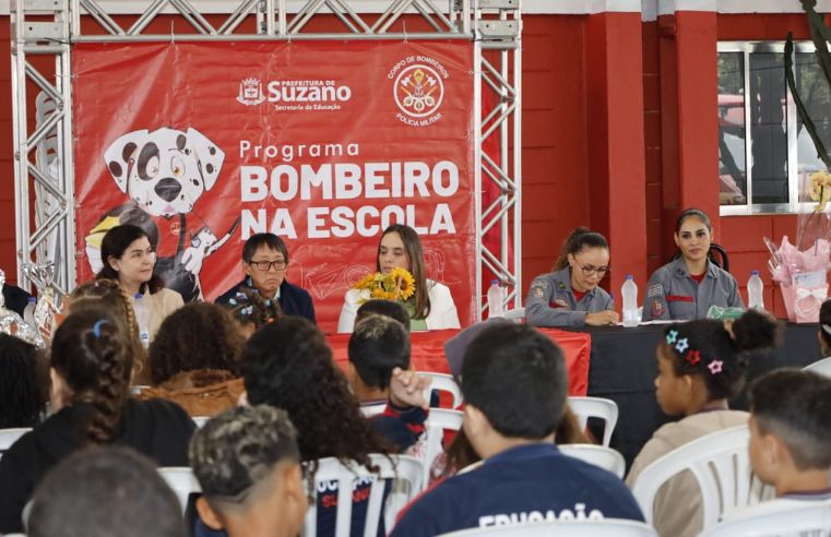 Projeto Bombeiro na Escola forma 185 alunos em Suzano