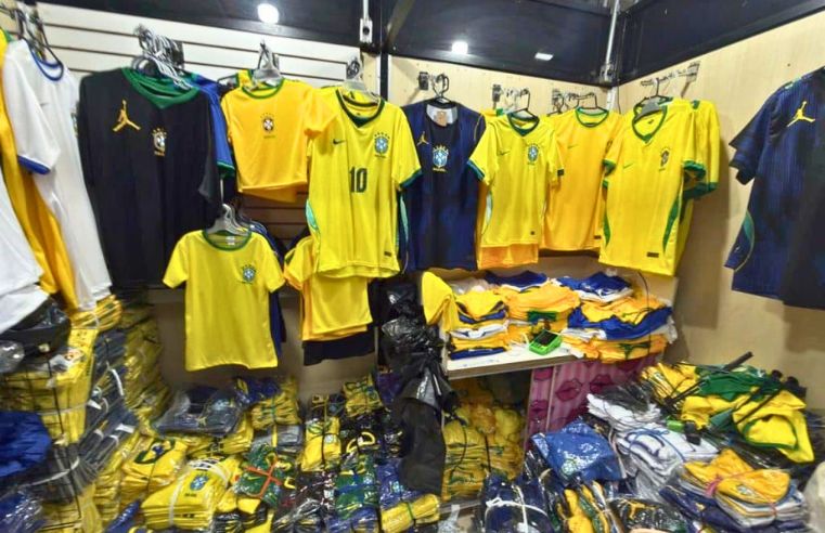 Operação contra pirataria apreende 87 mil produtos da Copa