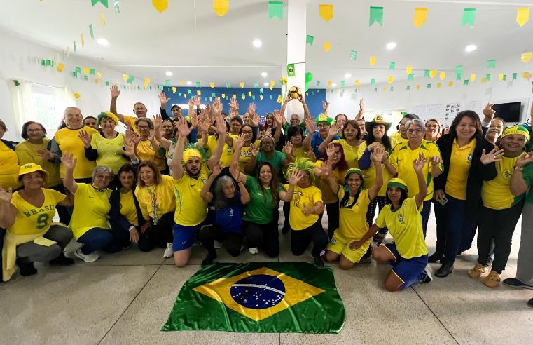 Dança em clima de Copa movimenta manhã no CCI de Arujá