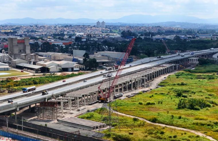 Obras do complexo viário do Alto Tietê atingem 19% de execução