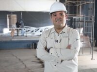 Pedro Ishi acompanha reforma do Teatro Municipal de Suzano
