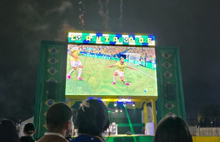 Copa em Poá reúne torcedores na vitória do Brasil