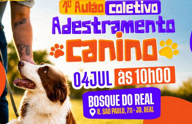Aulão de adestramento reúne tutores e cães em Arujá